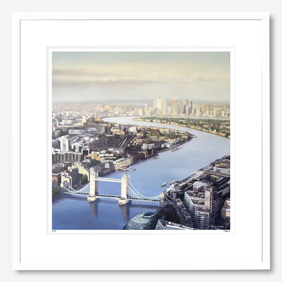Thumbnail: Fine art print of the London skyline from The Shard in London. Limited edition print by Josh Bygrave