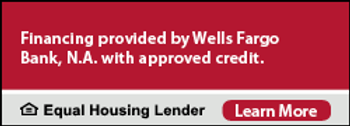 Special financing available. This credit card is issued with approved credit by Wells Fargo Bank, N.A. Equal Housing Lender. Learn more.