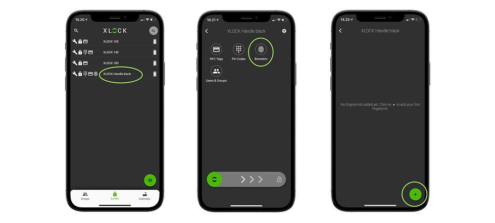 Biometrie/Fingerabdruck hinzufügen