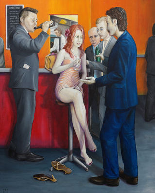 Bar Woman Sharks Drinks