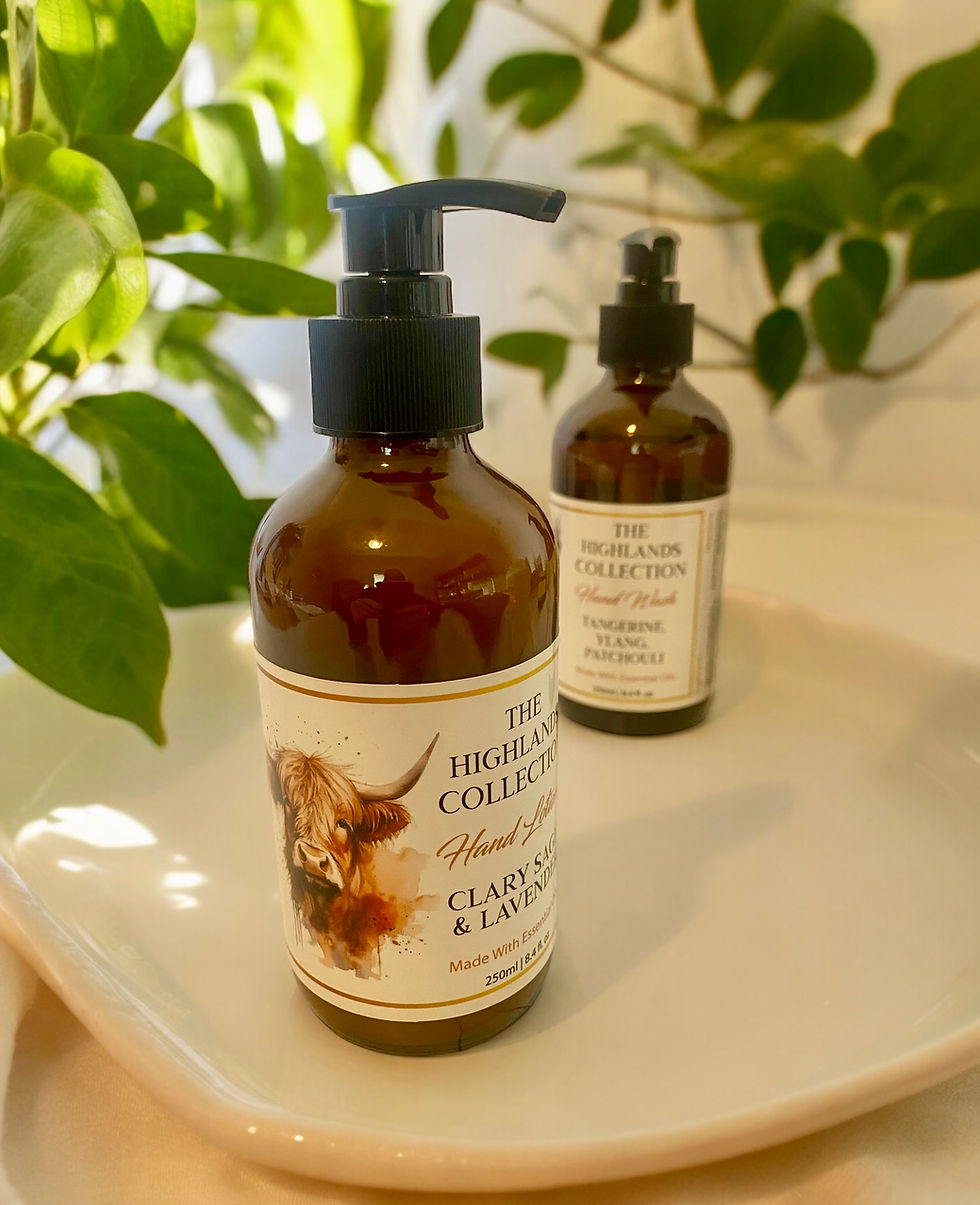 Thumbnail: Highlands Hand Lotion Cow Design, Clary Sage & Lavender