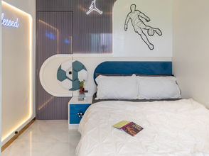 Modern Bedroom with Sports Theme