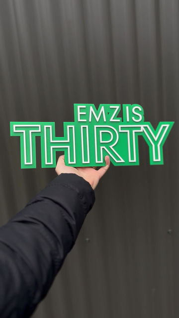 Thumbnail: Personalised THIRTY sign 