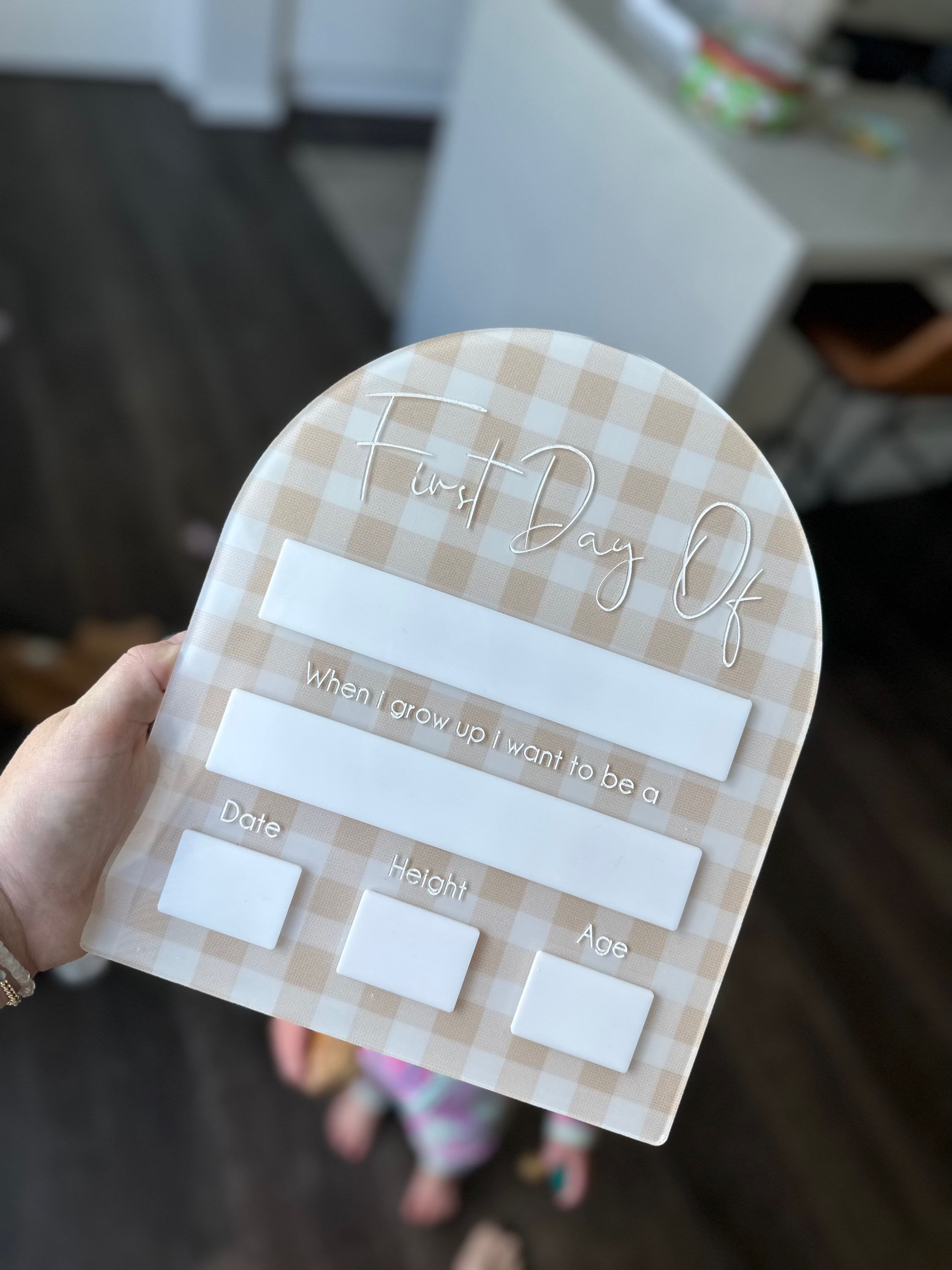 Gingham First Day Of Board