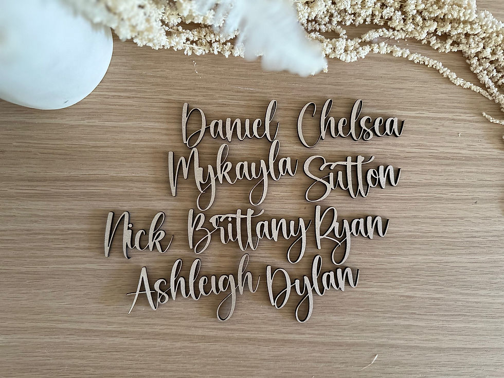 MDF Place setting names