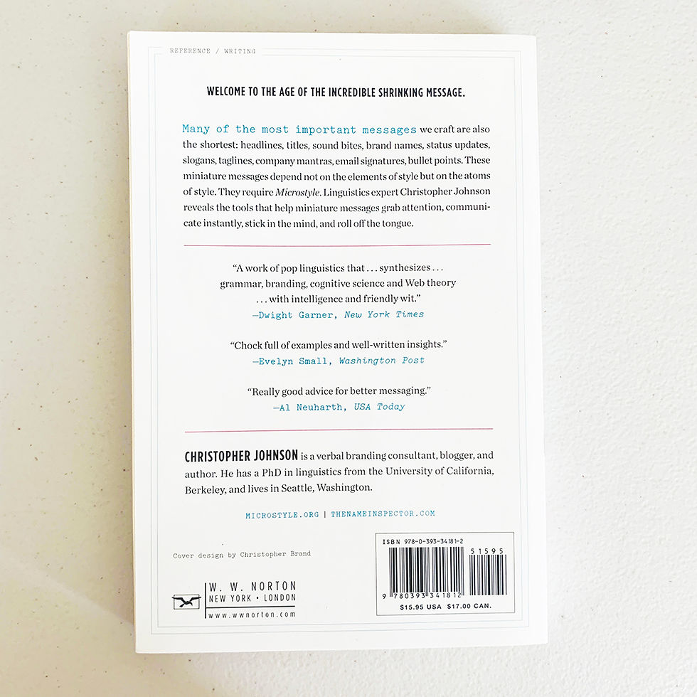 Thumbnail: Microstyle: The Art of Writing Little | by Christopher Johnson