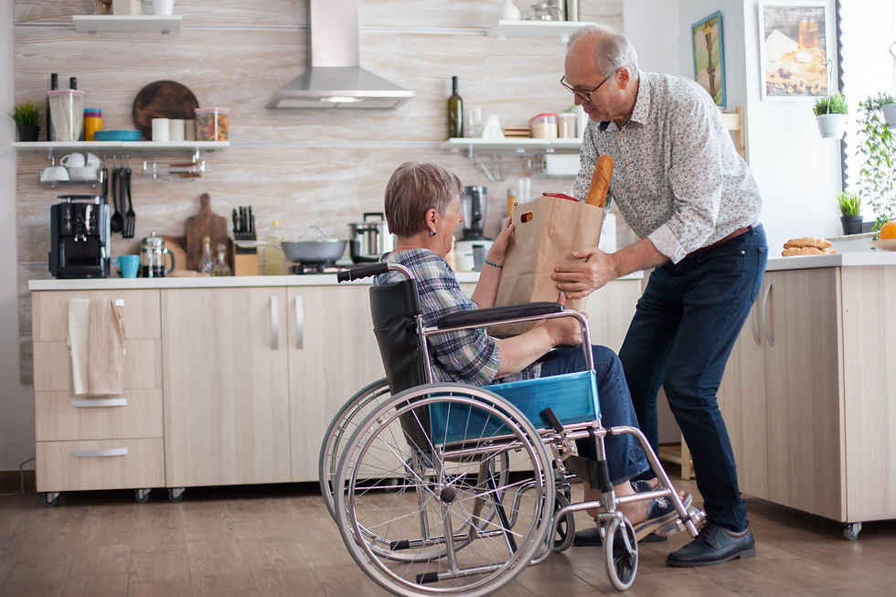 senior-man-helping-his-wife-by-taking-grocery-paper-bag-from-her-mature-people-with-fresh-