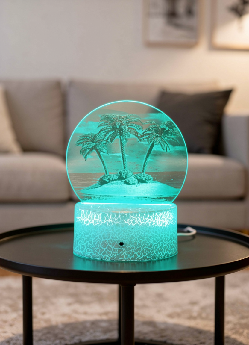 Miniature : Lampe lumineuse palmiers sur îles 