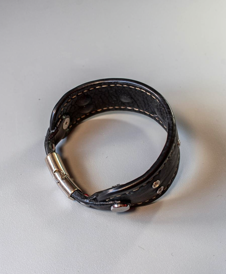 Miniature : Bracelet manchette cuir véritable