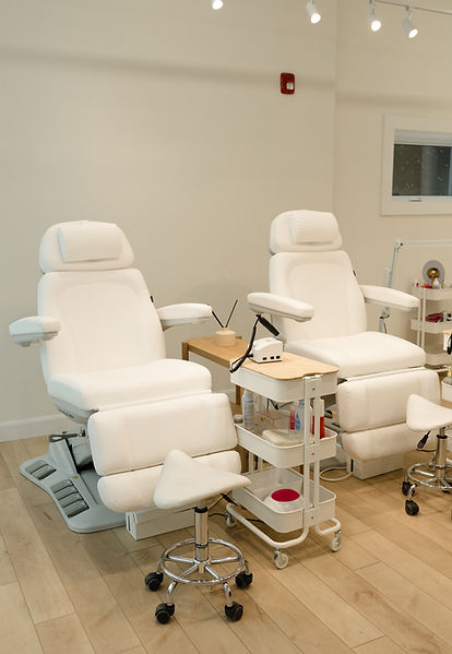 Modern beauty clinic interior for laser hair removal and aesthetic treatments