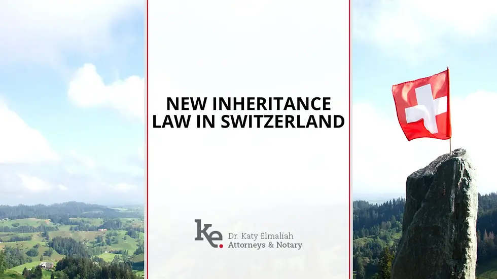 New inheritance law in Switzerland