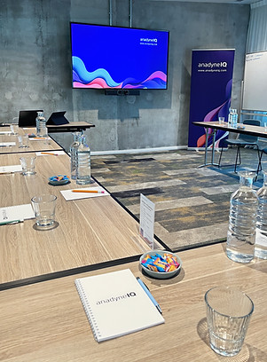 AI workshop set up for an Anadyne IQ full-day training session