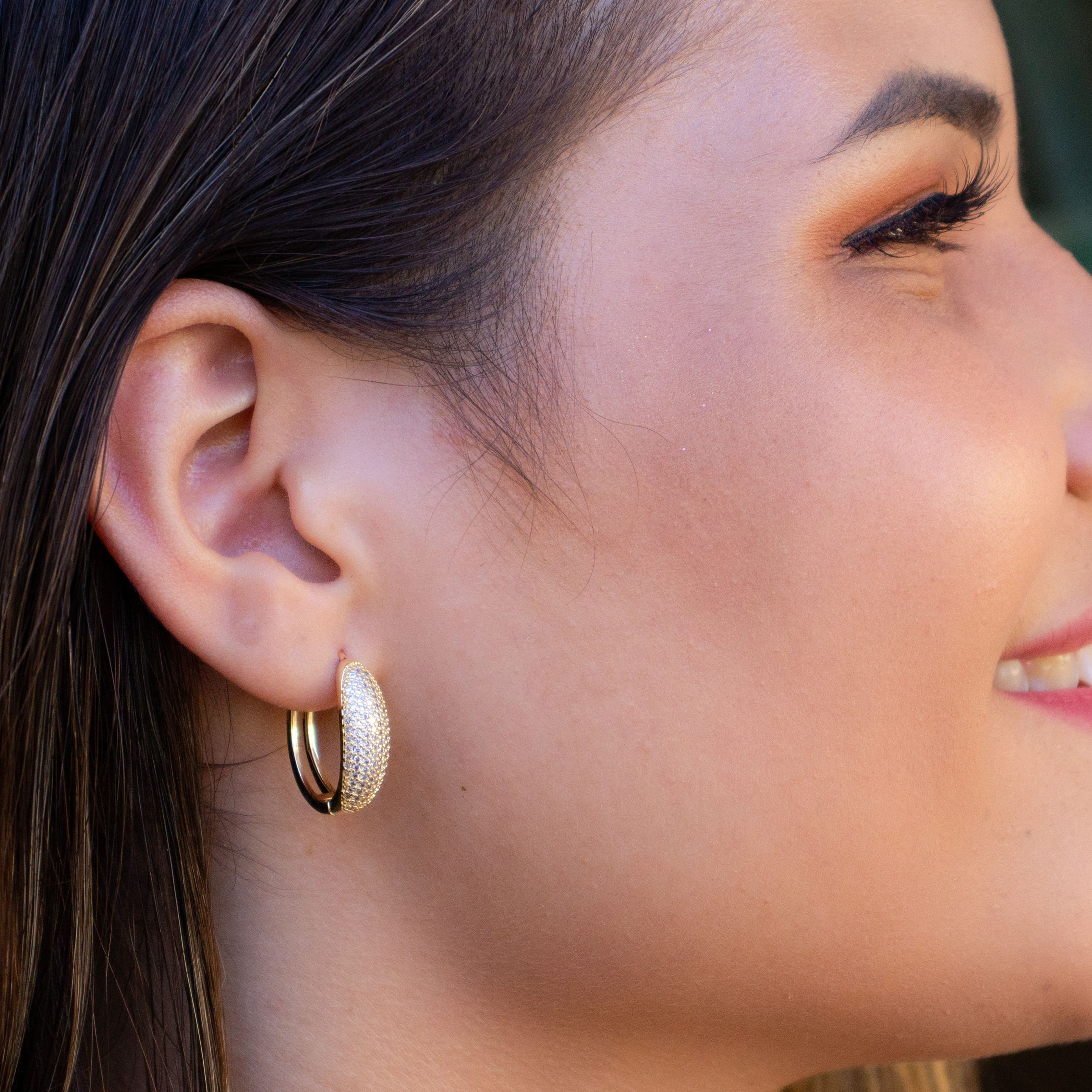 Brinco Argola Zircônia