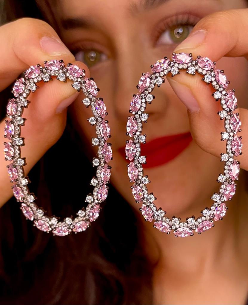 Miniatura: Brinco Feminino Cravejado Zircônias