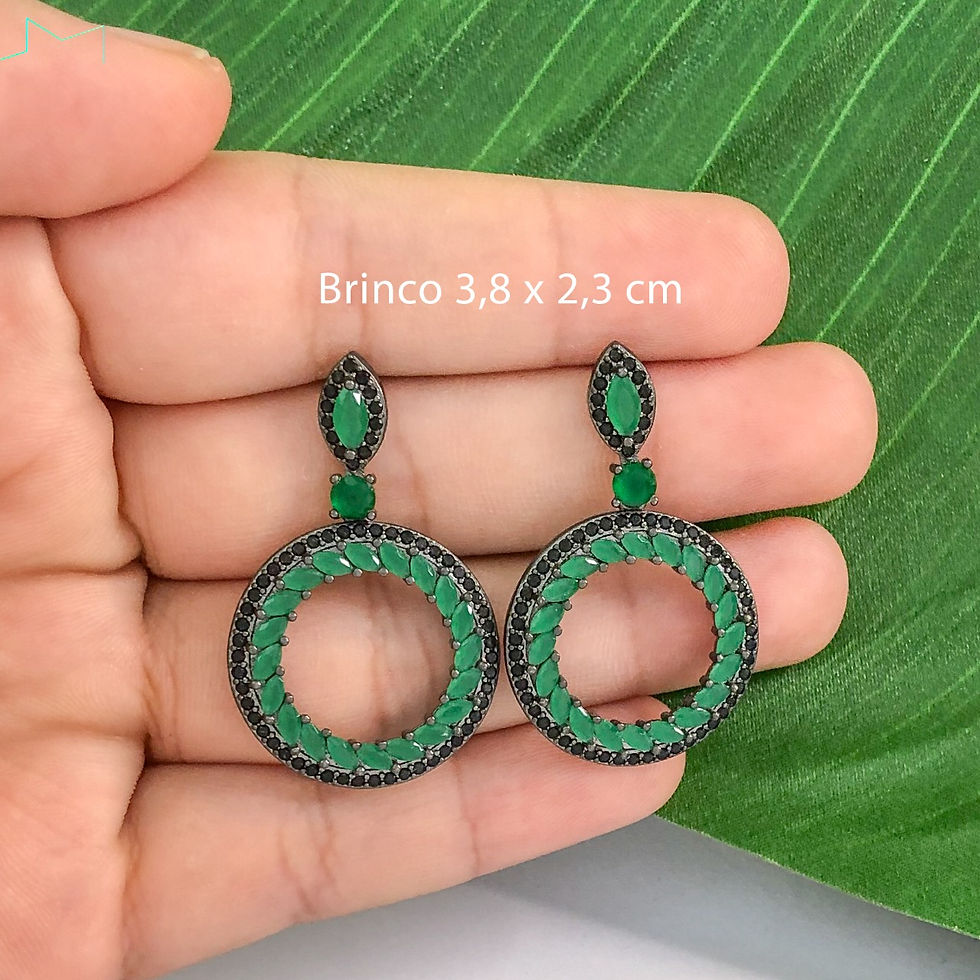 Miniatura: Brinco Feminino Cravejado Zircônia Festa Casamento Noivado