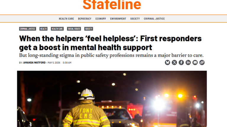 "When the helpers ‘feel helpless’: First responders get a boost in mental health support;" IAEP Leader featured in EMS Mental Health Article