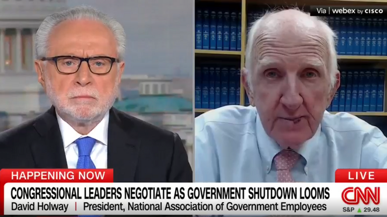 NAGE's President Holway Speaks to CNN on Potential Government ShutdownÂ