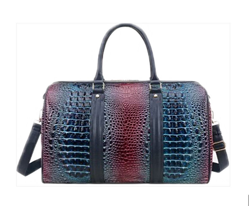 Tie-Dyed Crocodile Duffle Bag