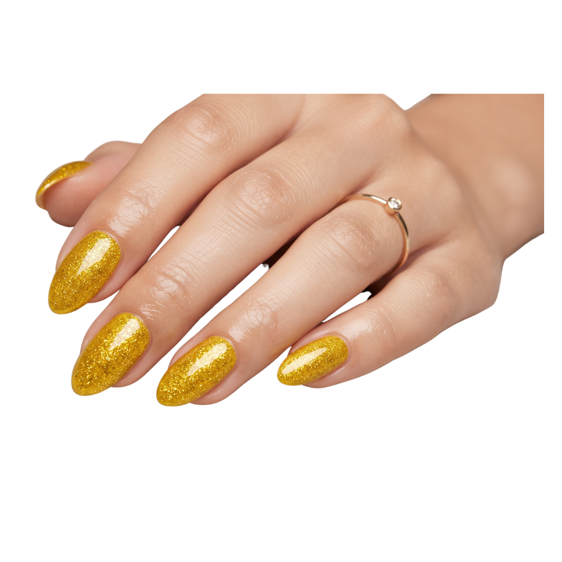 Honey Mustard Gold Glitter - Shine Bright with S. P. Nail Beauty Nail Polish