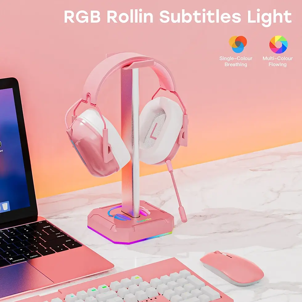 Thumbnail: Headset Support Stand Space Saving Desktop Organizer Vertical Bracket Hanger RGB