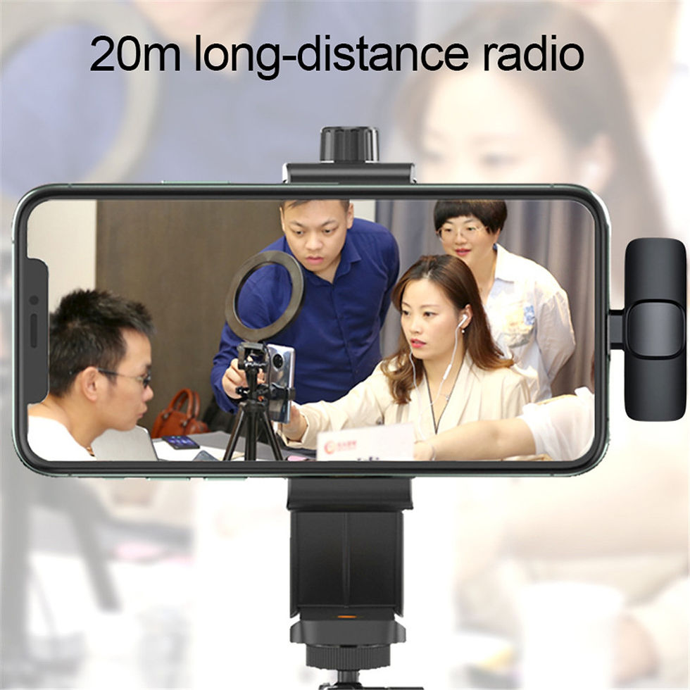Thumbnail: Wireless Lavalier Microphone Portable Audio Video Recording Mini Mic for iPhone 