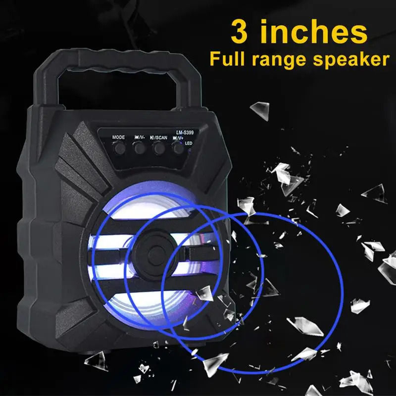 Thumbnail: Portable Bluetooth Speaker - 500mAh High Power Sound, TF Card Karaoke & Enhanced