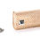 Thumbnail: Pochette beige met zilver bolletjes