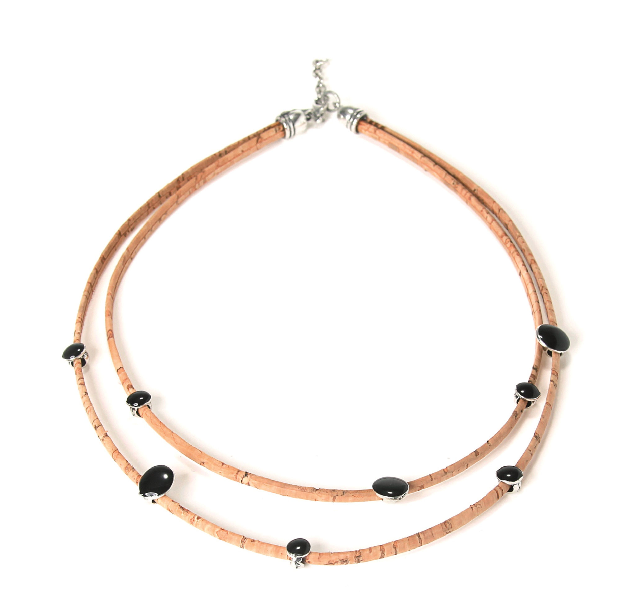 Halsketting beige kurk