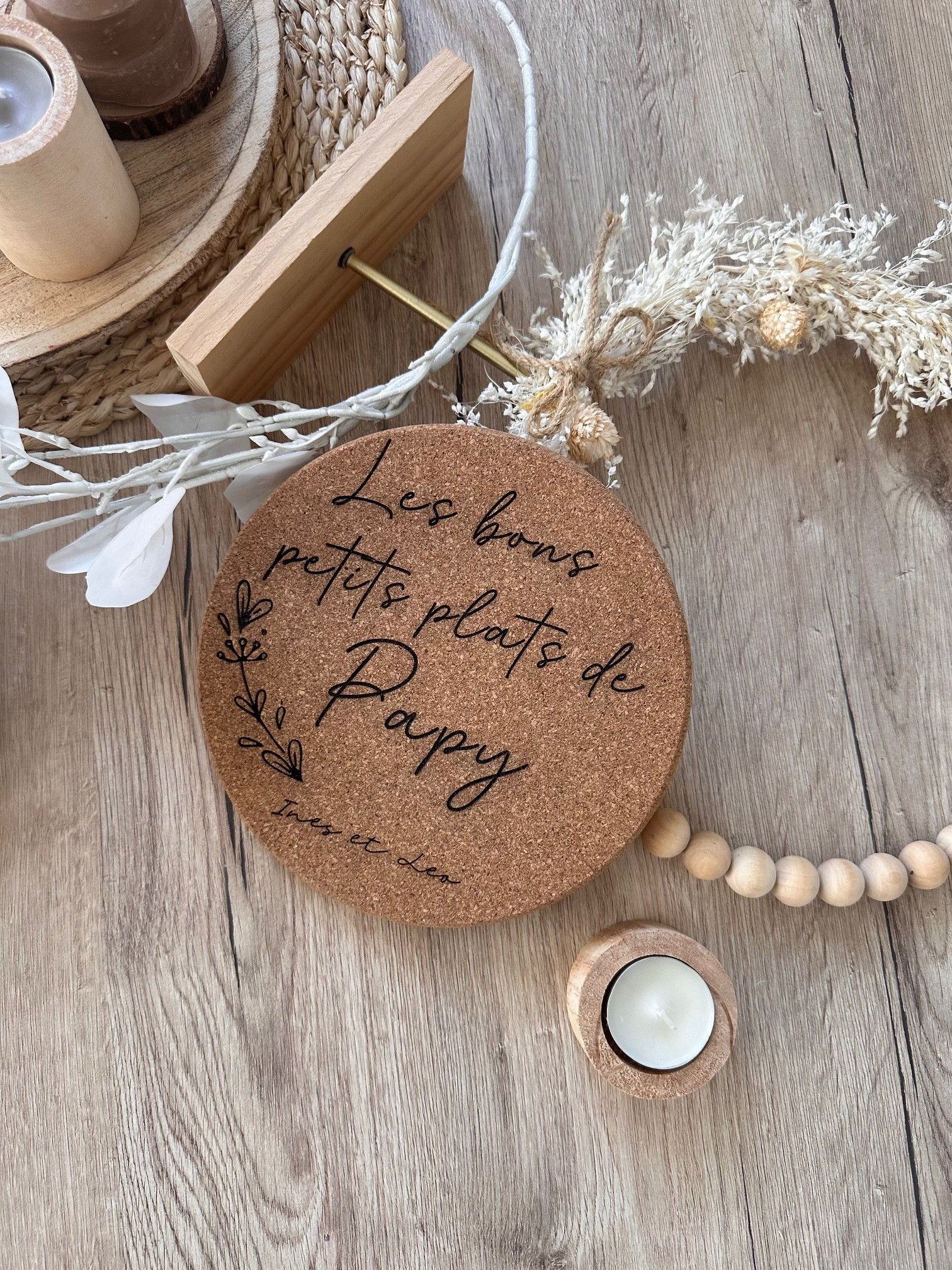 Dessous de plat en liège "Papy"