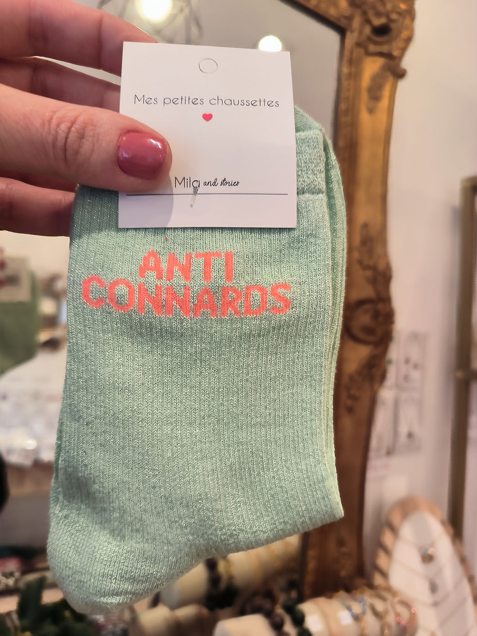 Miniature : CHAUSSETTES glitter "anti connards"