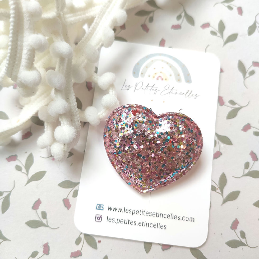 Miniature : CAMILLE - coeur bombé paillettes 