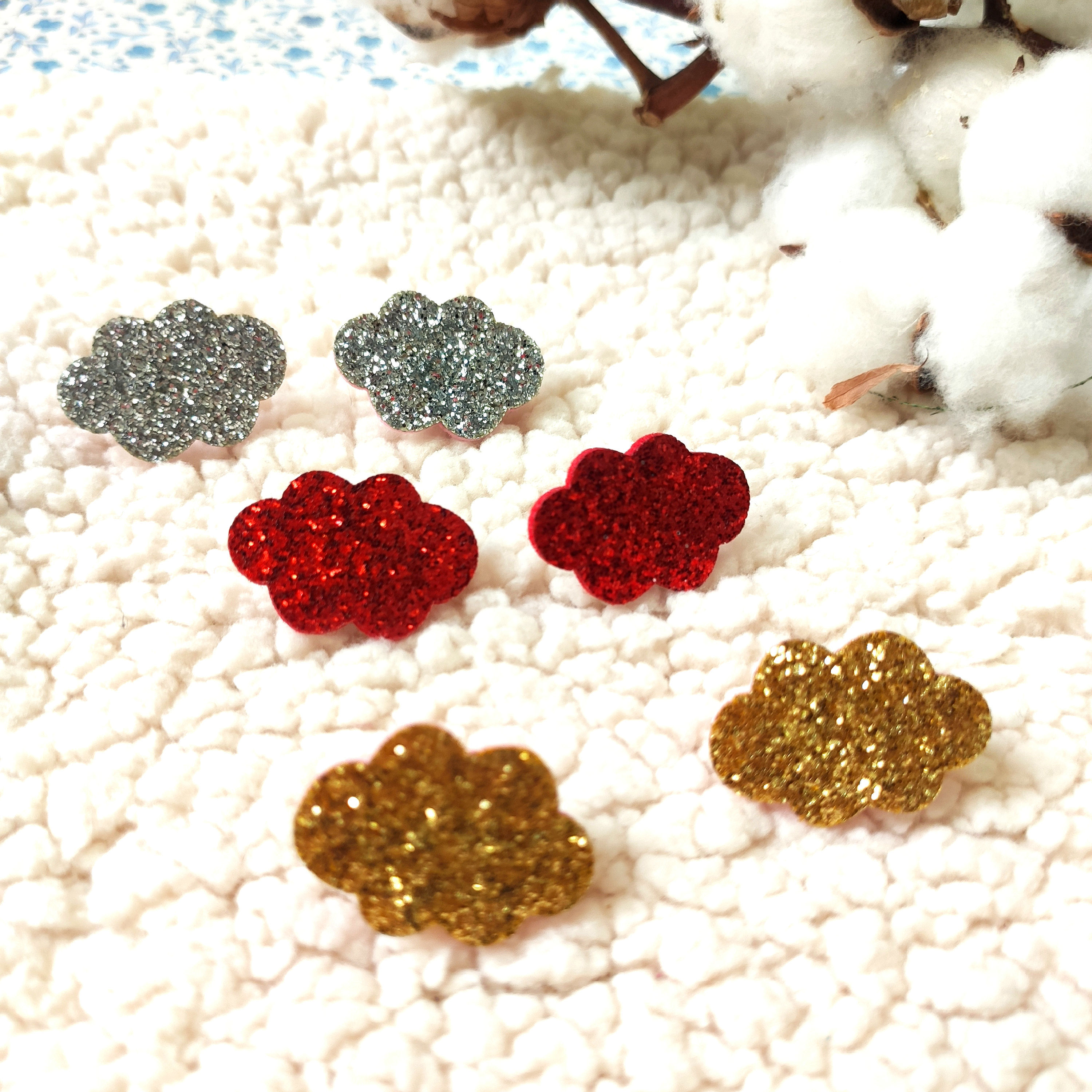 ANNE Duo de Pin's nuage glitter