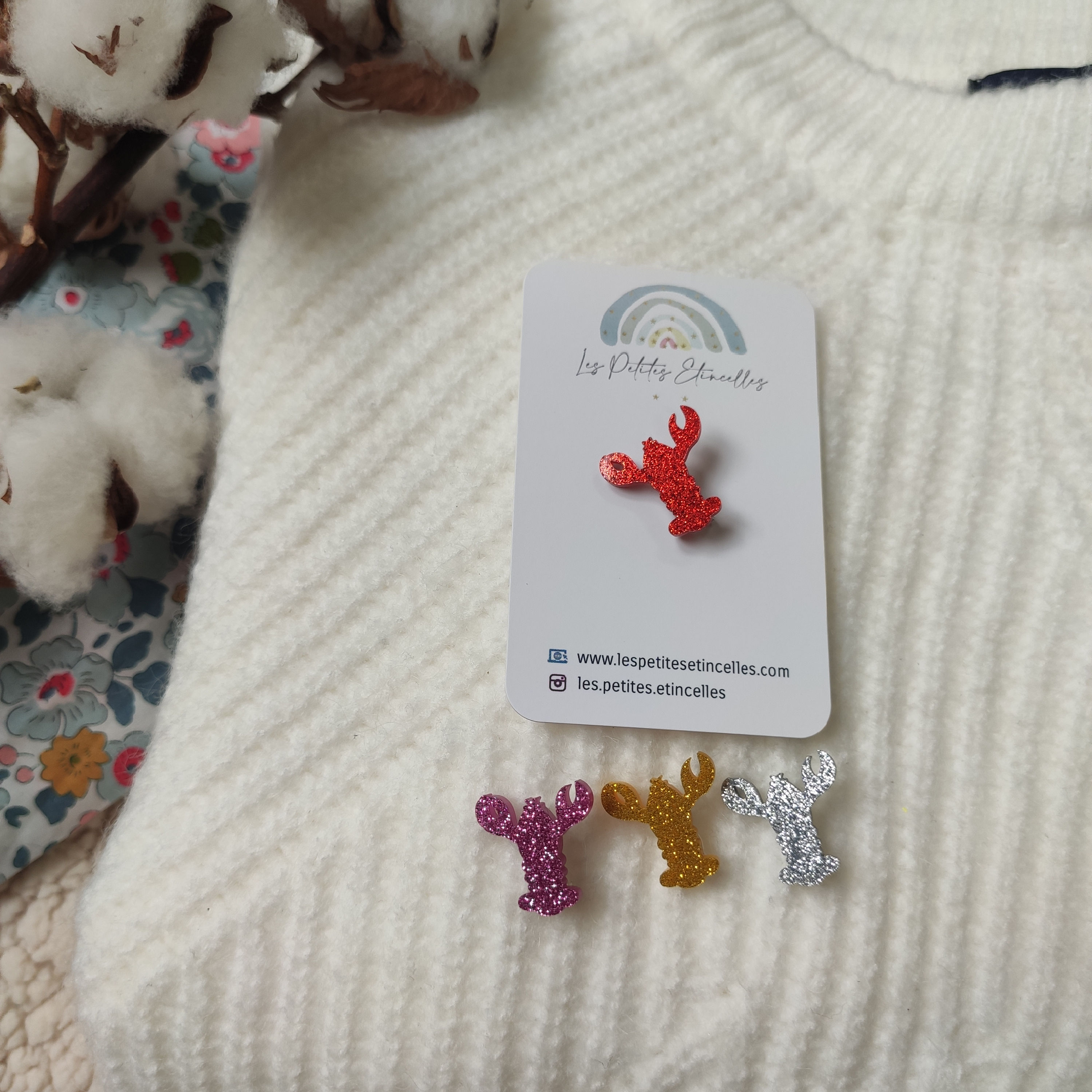 MARTIN - mini homard glitter