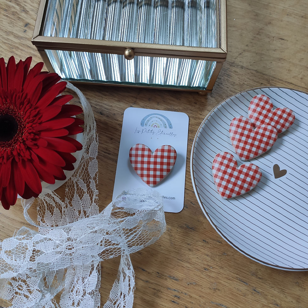 Miniature : ANNE CAROLE - coeur vichy 