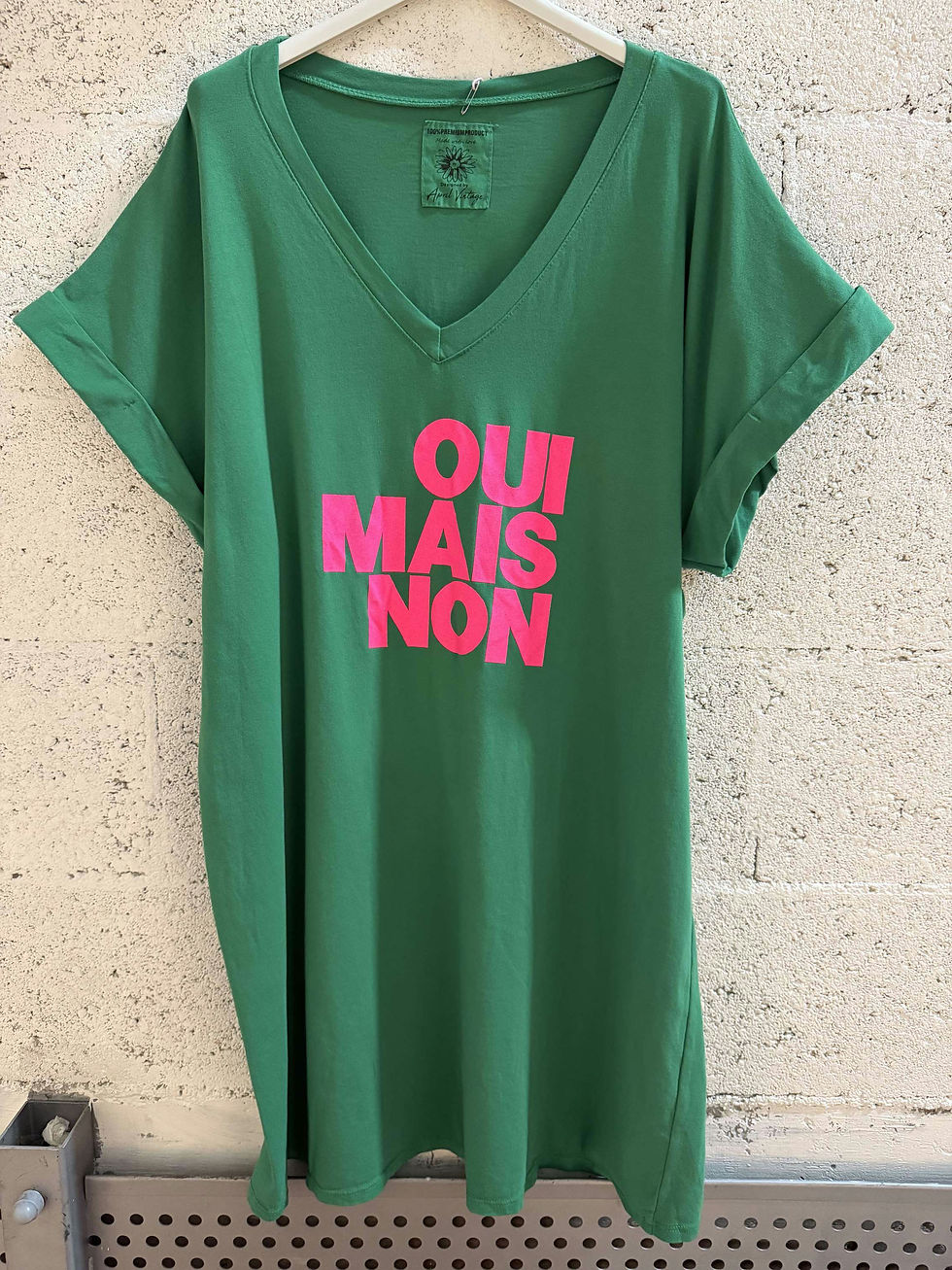 Miniature : Robe t-shirt "oui mais non"