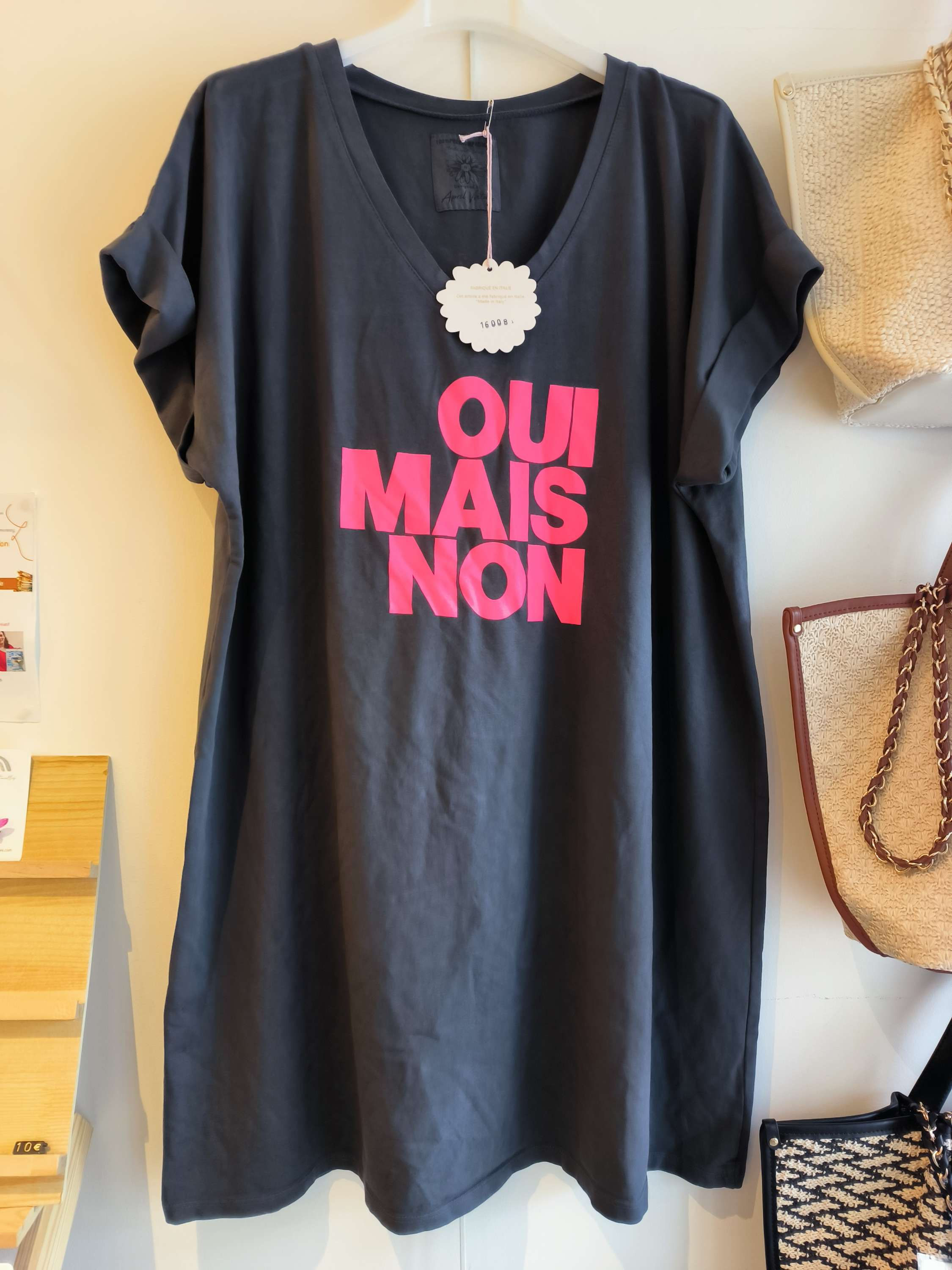 Robe t-shirt "oui mais non"