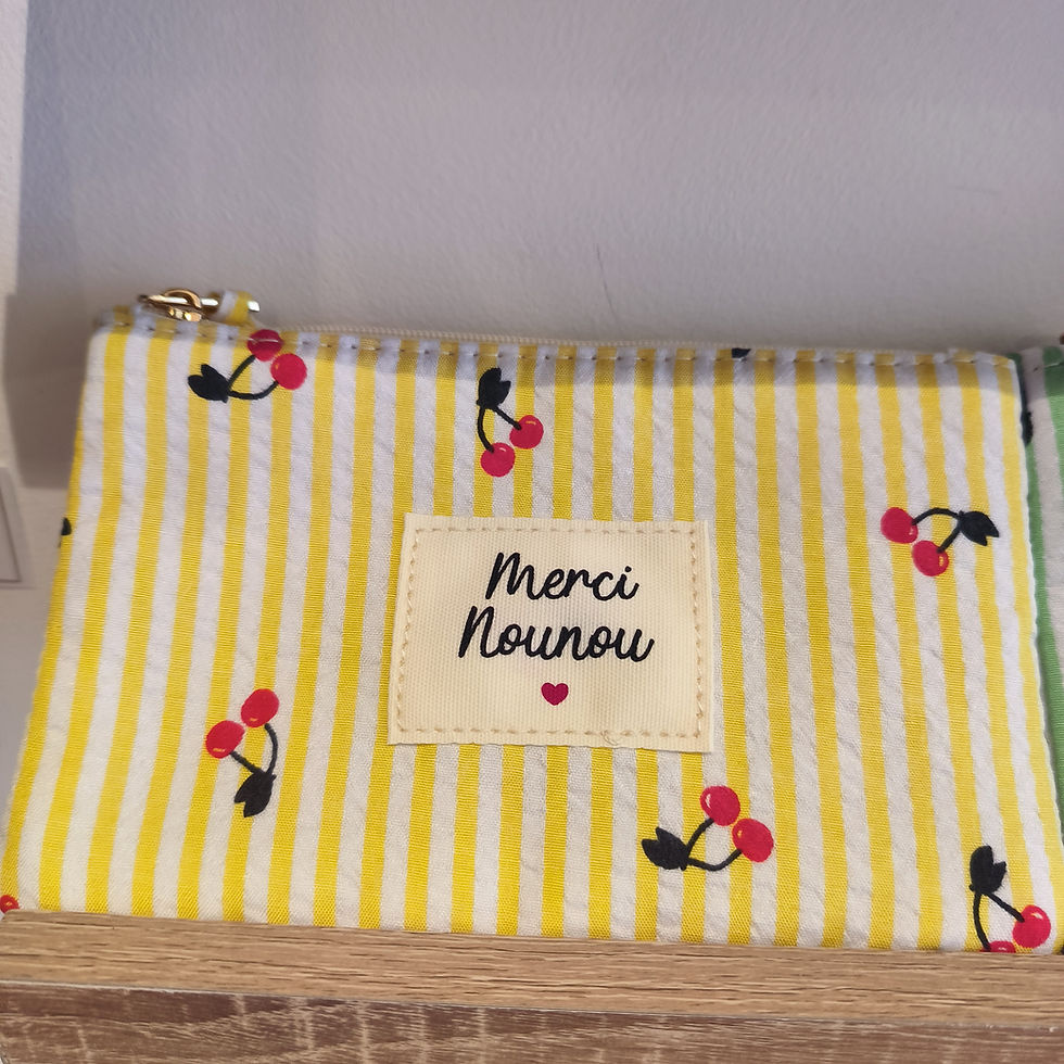 Miniature : POCHETTE marinière cerises MERCI NOUNOU