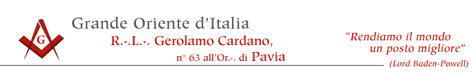 ITALIE Logia Geronamo Cardano N°63 G.O.I. Bandeau du site avec citation B.P. 1.gif