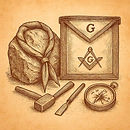 CARRICK-1905 Image Pierre brute-Foulard-Boussole- Outils Loge Hermes-Tolerancia  Madrid.jp