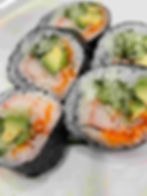 Big California Roll with Fish Eggs Inside