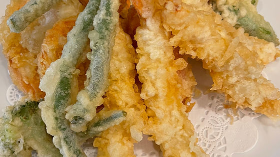 Tempura W soup, salad and rice