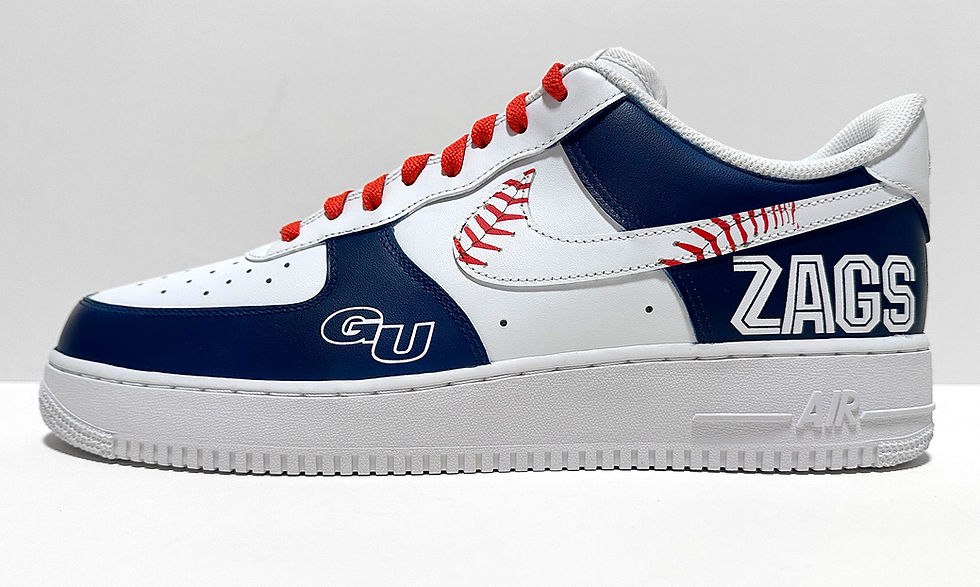 Thumbnail: Gonzaga Baseball Custom Air Force 1 Low Artwork Service
