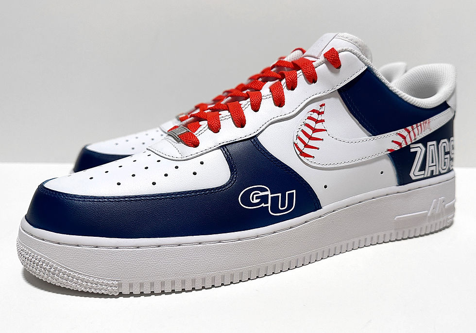 Thumbnail: Gonzaga Baseball Custom Air Force 1 Low Artwork Service