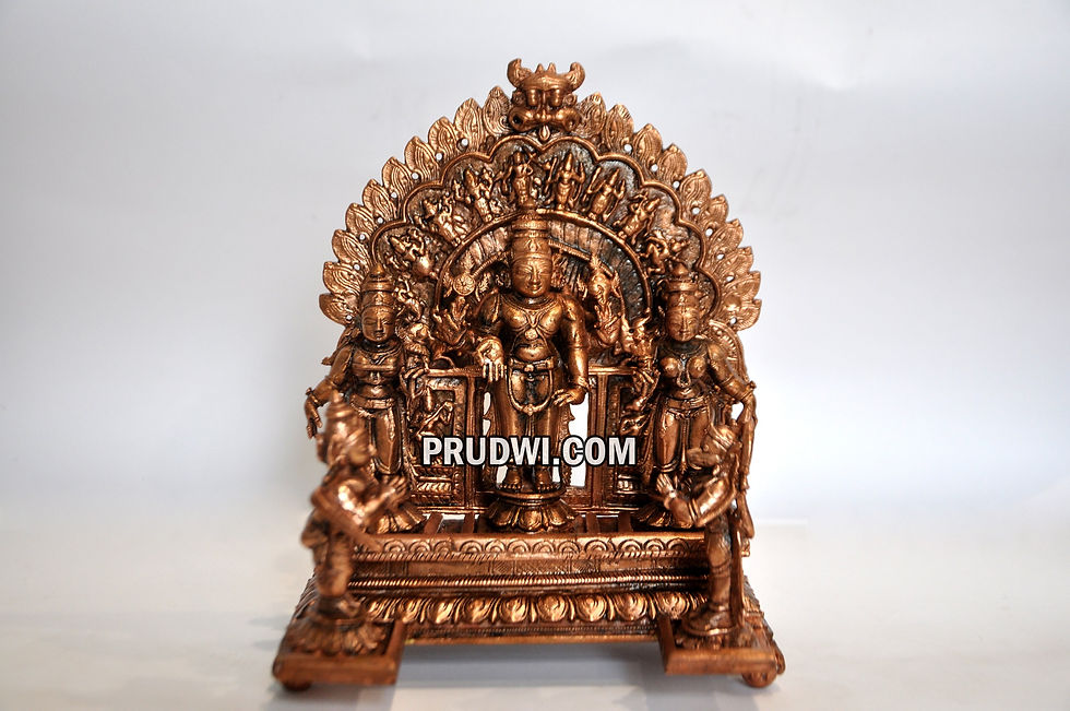 Thumbnail: Sridevi bhoodevi sameta balaji set with garuda hanuma idols