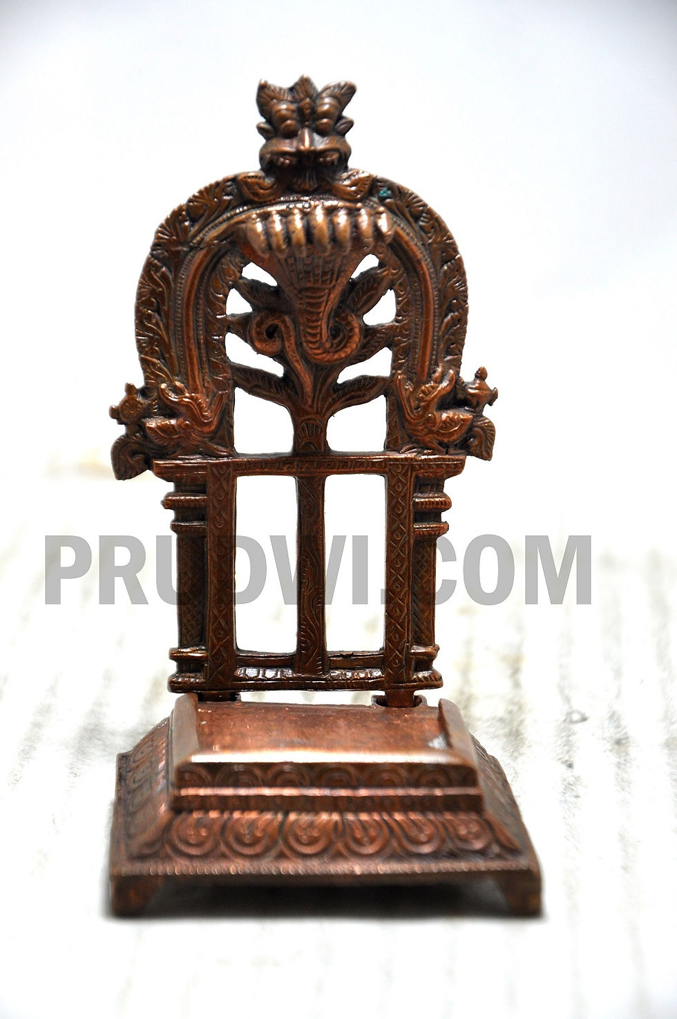 Thumbnail: Copper peeta prabhavali for small idols