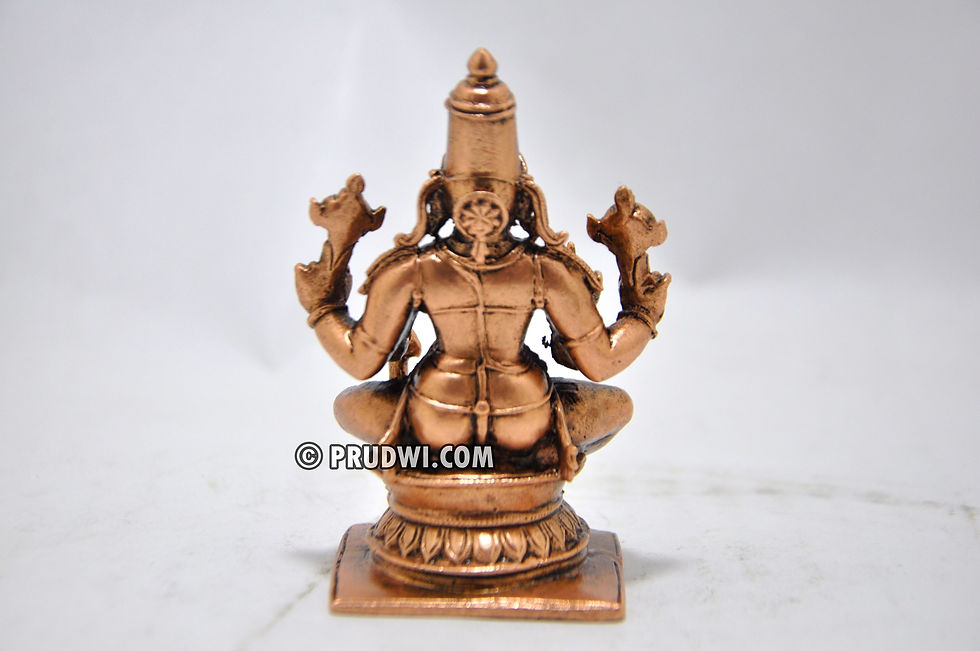Thumbnail: Viswaksenar copper idol small size for home pooja