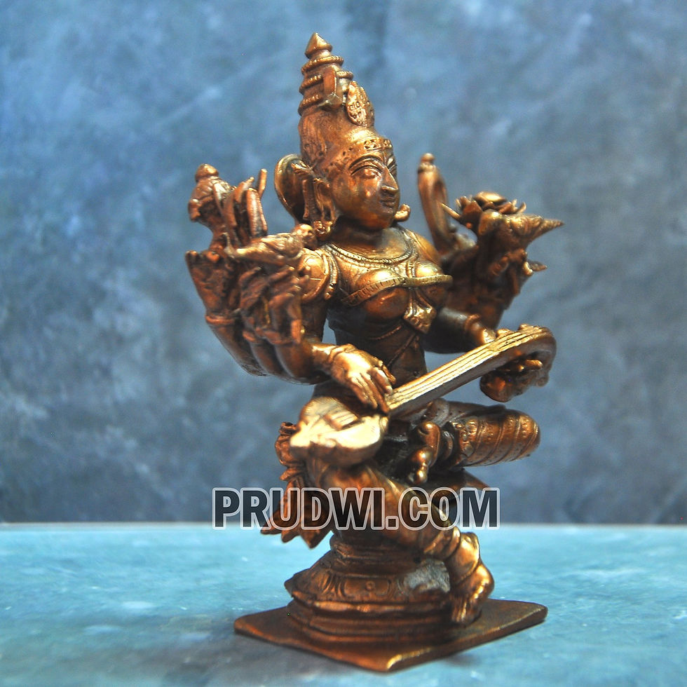 Thumbnail: Rajashyamala devi copper idol - Matangi idol