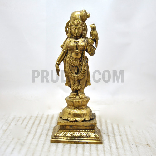 Bronze Andal amman statue Godhadevi Prudwi Arts & Crafts