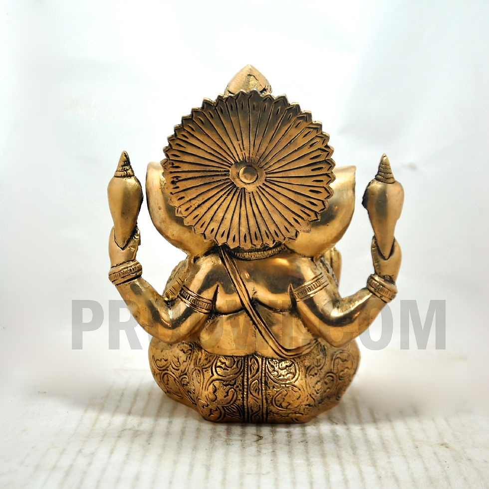 Thumbnail: Maha Ganapati brass idol for home decor