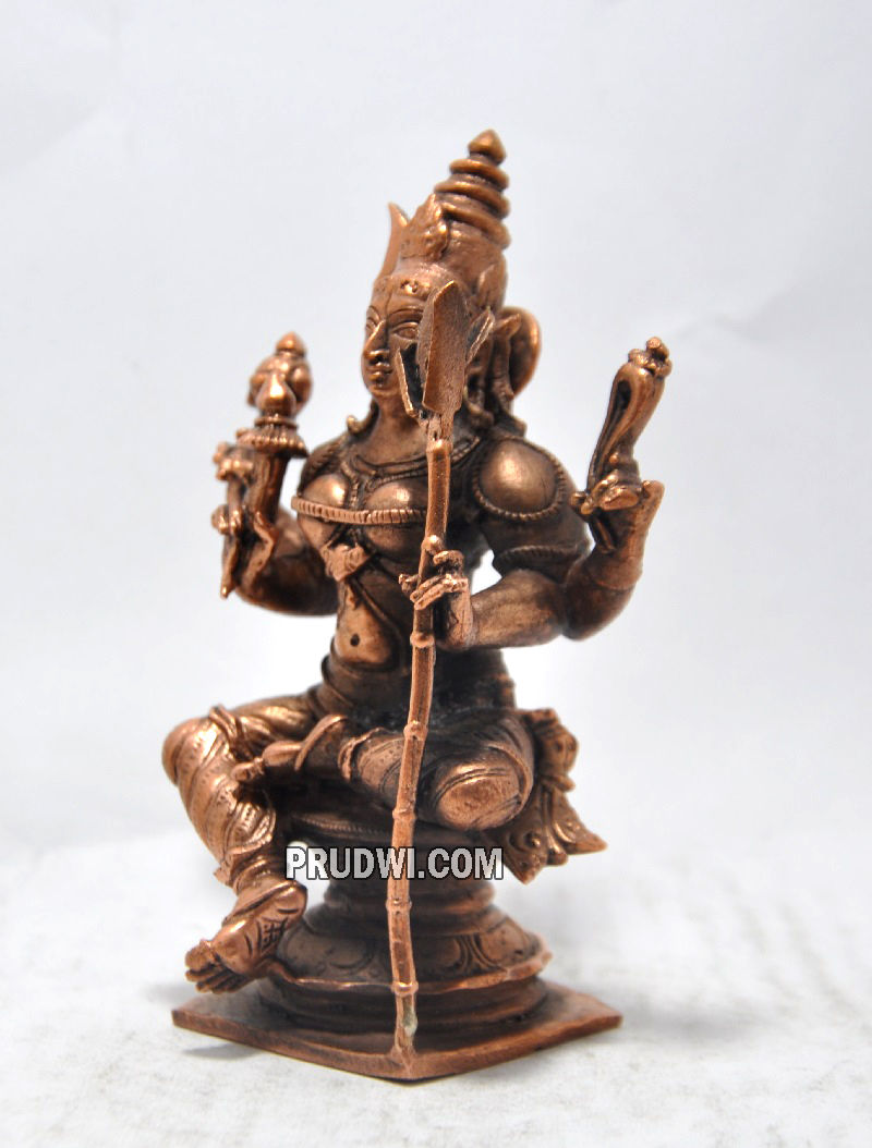 Thumbnail: Lalitha devi or Rajarajeswari devi copper idol